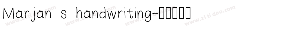 Marjan s handwriting字体转换
